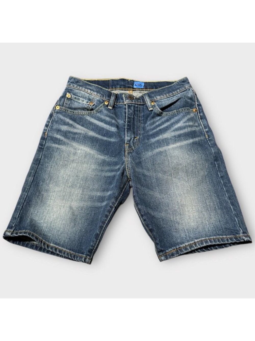 Levi's 505 Regular Fit Size 28 10” Inseam Blue Denim Jean Shorts Bermuda Shorts